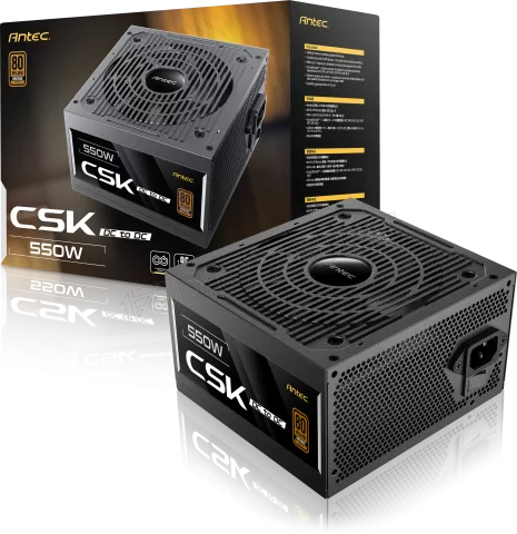 Photo de Alimentation ATX Antec Cuprum Strike CSK DC - 550W (Noir)