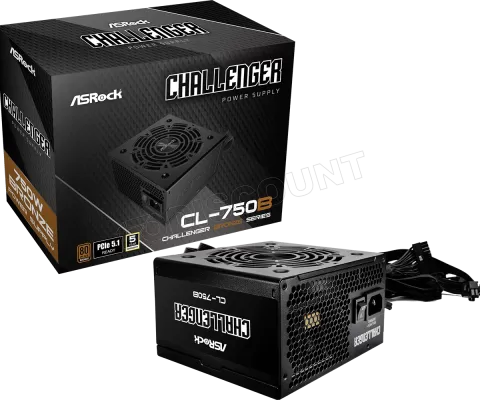 Photo de Alimentation ATX ASRock Challenger Bronze - 750W (Noir)