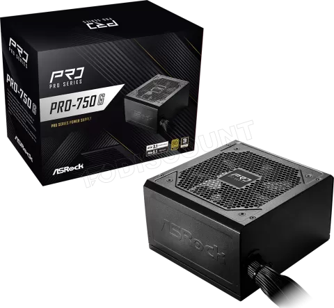 Photo de Alimentation ATX ASRock Pro-G - 750W (Noir)