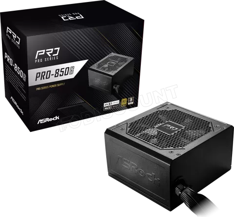 Photo de Alimentation ATX ASRock Pro-G - 850W (Noir)