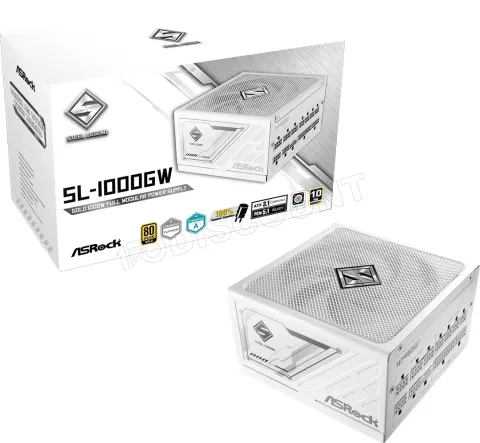 Photo de Alimentation ATX ASRock Steel Legend - 1000W (Blanc)