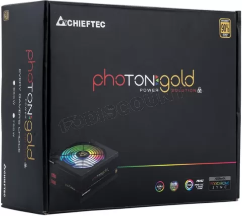 Photo de Alimentation ATX Chieftec Photon Gold RGB - 650W (Noir)