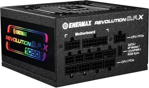 Photo de Alimentation ATX Enermax Revolution D.F. X RGB - 1050W (Noir)