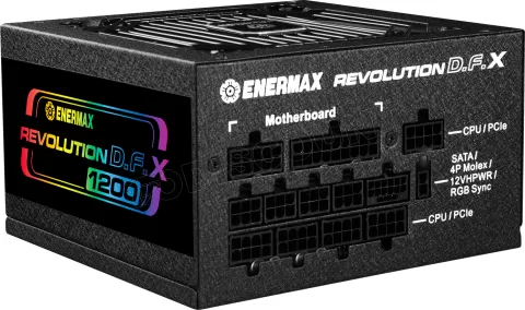 Photo de Alimentation ATX Enermax Revolution D.F. X RGB - 1200W (Noir)