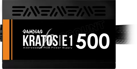 Photo de Alimentation ATX Gamdias Kratos E1-500 RGB - 500W (Noir)