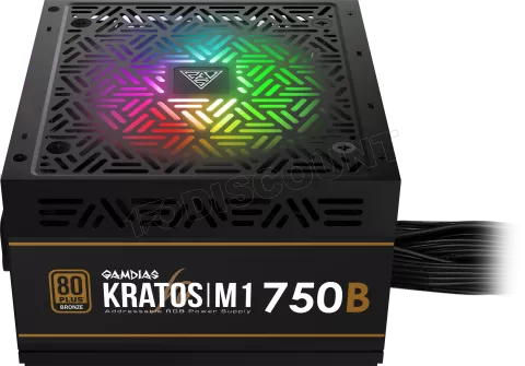 Photo de Alimentation ATX Gamdias Kratos M1-750B RGB - 750W (Noir) Bronze