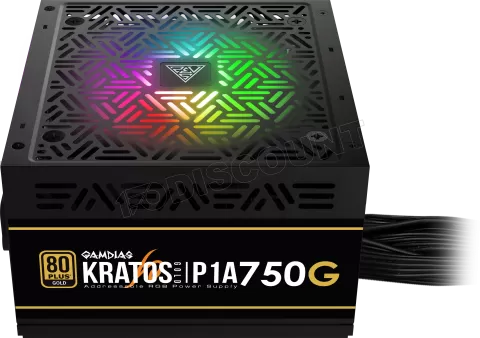 Photo de Alimentation ATX Gamdias Kratos P1A-750G RGB - 750W (Noir) Gold