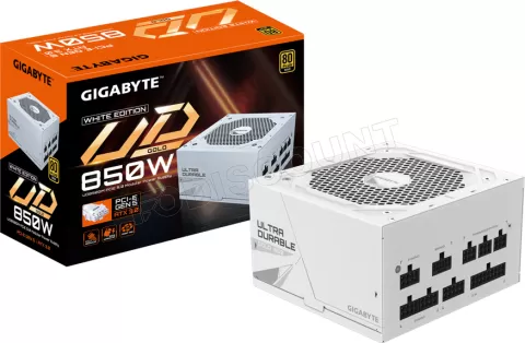 Photo de Alimentation ATX Gigabyte Ultra Durable GM PG5 - 850W (Blanc)