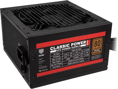 Photo de Alimentation ATX Kolink Classic Power v2 - 600W (Noir)