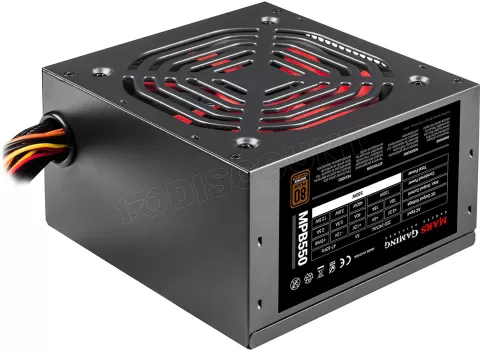 Photo de Alimentation ATX Mars Gaming MPB - 550W (Noir/Rouge)