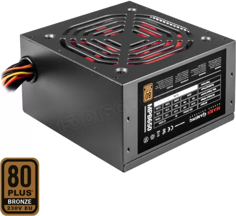 Photo de Alimentation ATX Mars Gaming MPB - 650W (Noir/Rouge)