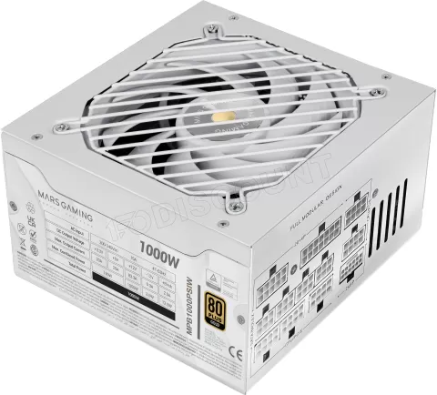 Photo de Alimentation ATX Mars Gaming MPB Pro-SI - 1000W (Blanc)