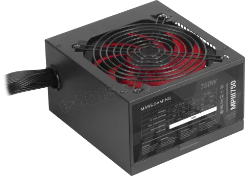 Photo de Alimentation ATX Mars Gaming MPIII - 750W (Noir/Rouge)