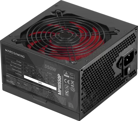 Photo de Alimentation ATX Mars Gaming MPIII P - 550W (Noir/Rouge)