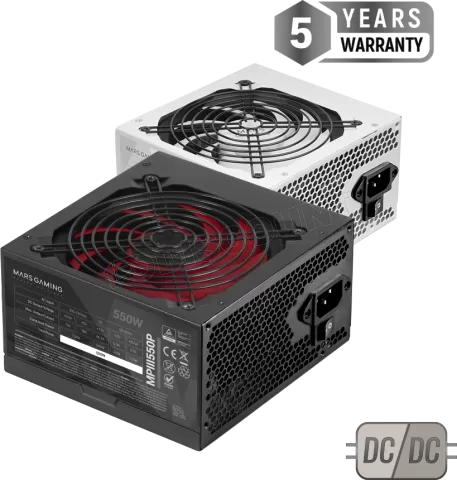 Photo de Alimentation ATX Mars Gaming MPIII P - 550W (Noir/Rouge)