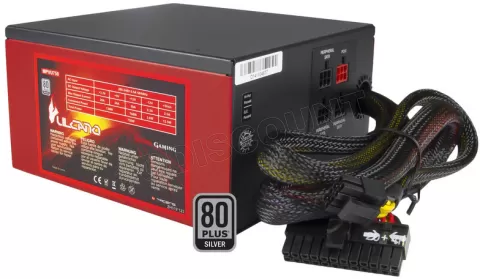 Photo de Alimentation ATX Mars Gaming Vulcano MP - 750W (Noir/Rouge)