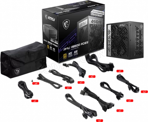 Photo de Alimentation ATX MSI MPG A850G PCIe5 - 850W (Noir)