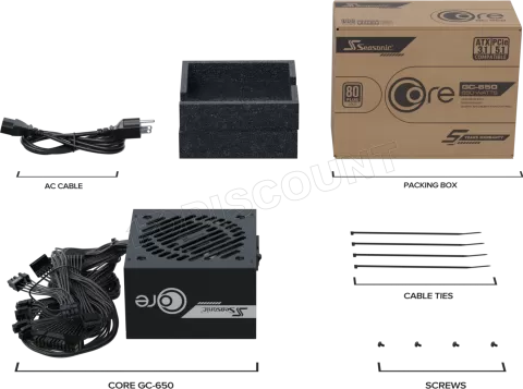 Photo de Alimentation ATX Seasonic Core GC - 650W (Noir)