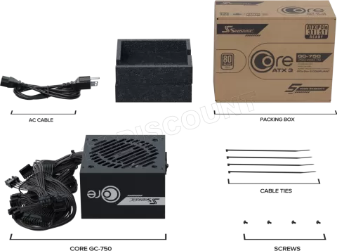 Photo de Alimentation ATX Seasonic Core GC - 750W (Noir)
