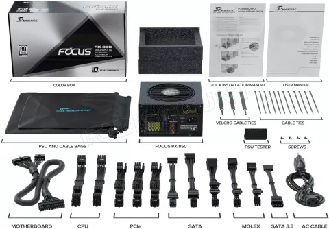 Photo de Alimentation ATX Seasonic Focus PX - 850W (Noir)