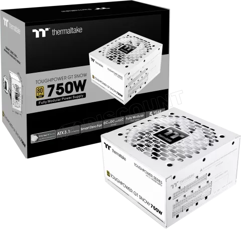 Photo de Alimentation ATX Thermaltake Toughpower GT - 750W (Blanc)