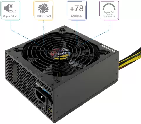 Photo de Alimentation ATX TooQ Apolo - 650W (Noir)