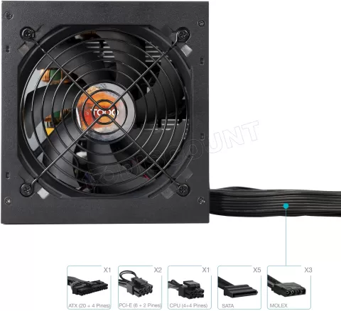 Photo de Alimentation ATX TooQ Helios - 650W (Noir)