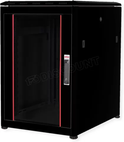 Photo de Baie Serveur Pro 19" 16U - 600x800mm avec porte vitrée (Noir)