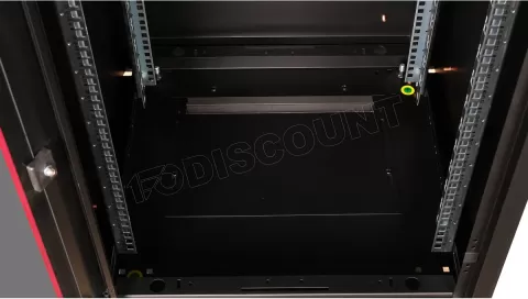 Photo de Baie Serveur Pro 19" 16U - 600x800mm avec porte vitrée (Noir)