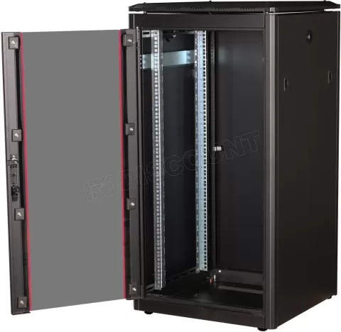 Photo de Baie Serveur Pro 19" 22U - 600x600mm avec porte vitrée (Noir)