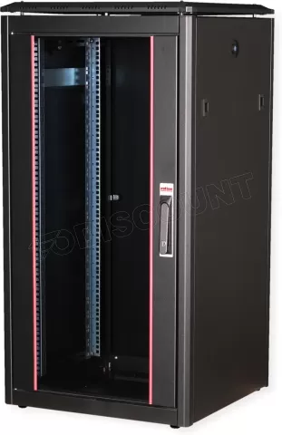 Photo de Baie Serveur Pro 19" 22U - 600x600mm avec porte vitrée (Noir)