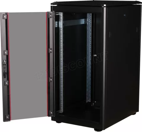 Photo de Baie Serveur Pro 19" 22U - 600x800mm avec porte vitrée (Noir)