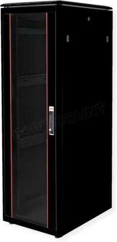 Photo de Baie Serveur Pro 19" 36U - 600x800mm avec porte vitrée (Noir)
