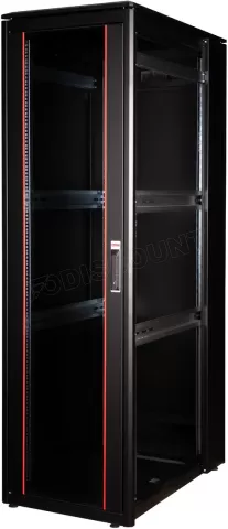 Photo de Baie Serveur Pro 19" 42U - 600x1000mm avec porte vitrée (Noir)