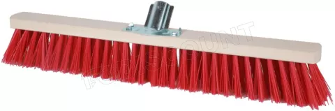 Photo de Balai de cantonnier PVC 60cm (Rouge)