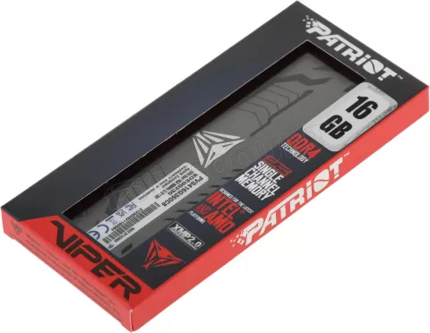 Photo de Barrette mémoire 16Go DIMM DDR4 Patriot Viper Steel 3600Mhz (Noir)