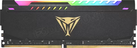 Photo de Barrette mémoire 16Go DIMM DDR4 Patriot Viper Steel RGB  3200Mhz (Noir)