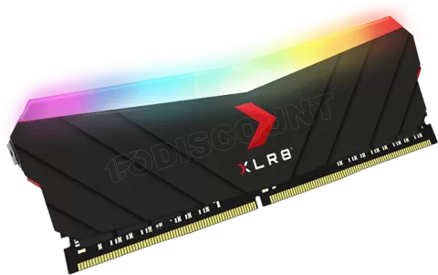Photo de Barrette mémoire 16Go DIMM DDR4 PNY XLR8 Gaming Epic-X RGB 3200MHz CL6 (Noir) Version SI
