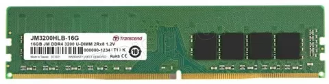 Photo de Barrette mémoire 16Go DIMM DDR4 Transcend JetRam  3200Mhz (Vert)