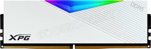 Photo de Barrette mémoire 16Go DIMM DDR5 Adata XPG Lancer RGB  7200MHz (Blanc)