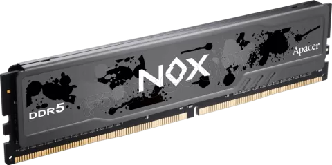 Photo de Barrette mémoire 16Go DIMM DDR5 Apacer Nox 5200MHz (Noir)