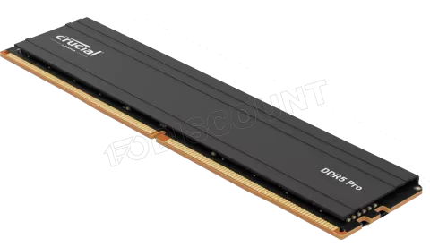 Photo de Barrette mémoire 16Go DIMM DDR5 Crucial Pro 5600MHz (Noir)