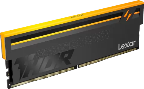 Photo de Barrette mémoire 16Go DIMM DDR5 Lexar Thor RGB 2ème Génération 6000MHz (Noir)