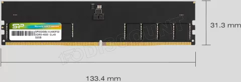 Photo de Barrette mémoire 16Go DIMM DDR5 Silicon Power 4800Mhz (Noir)