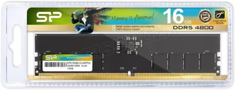 Photo de Barrette mémoire 16Go DIMM DDR5 Silicon Power 4800Mhz (Noir)