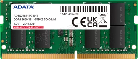 Photo de Barrette mémoire 16Go SODIMM DDR4 Adata Premier  2666Mhz (Vert)