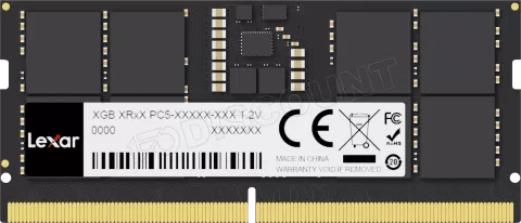 Photo de Barrette mémoire 16Go SODIMM DDR5 Lexar 5600Mhz (Noir)