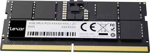 Photo de Barrette mémoire 16Go SODIMM DDR5 Lexar 5600Mhz (Noir)