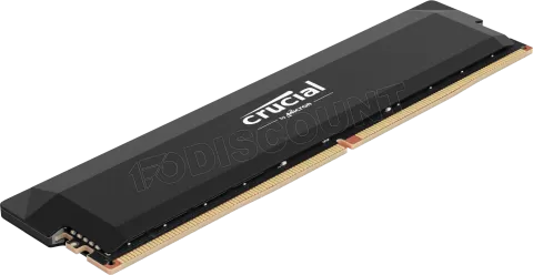 Photo de Barrette mémoire 32Go DIMM DDR5 Crucial Pro OC Gaming 6000MHz (Noir) Version OEM (Tray)