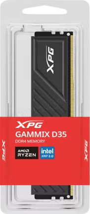 Photo de Barrette mémoire 8Go DIMM DDR4 Adata XPG GammiX D35 3600Mhz (Noir)